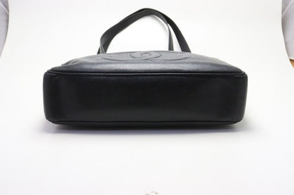 Chanel Caviar Leather Jumbo CC Logo GD Tote Bag — view 3