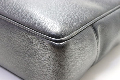 Chanel Caviar Leather Jumbo CC Logo GD Tote Bag — view 5