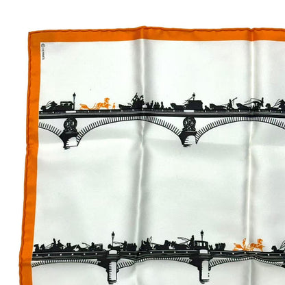 Hermes Scarf Silk Gavroche Paris Air Orange — view 4