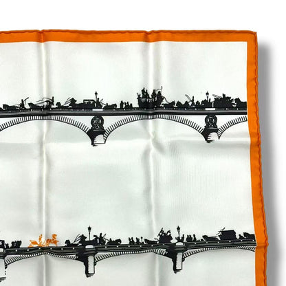Hermes Scarf Silk Gavroche Paris Air Orange — view 3
