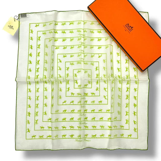 Hermes Scarf Silk Saut Galop Canter Rack