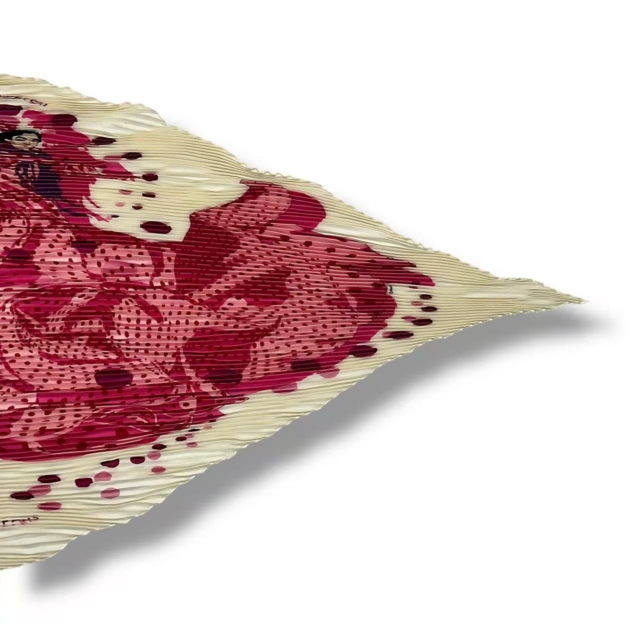 Hermes Pleats Scarf Silk Hola Flamenca! Pink — view 5