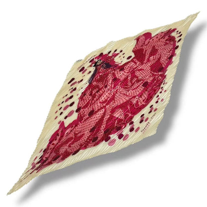 Hermes Pleats Scarf Silk Hola Flamenca! Pink — view 2