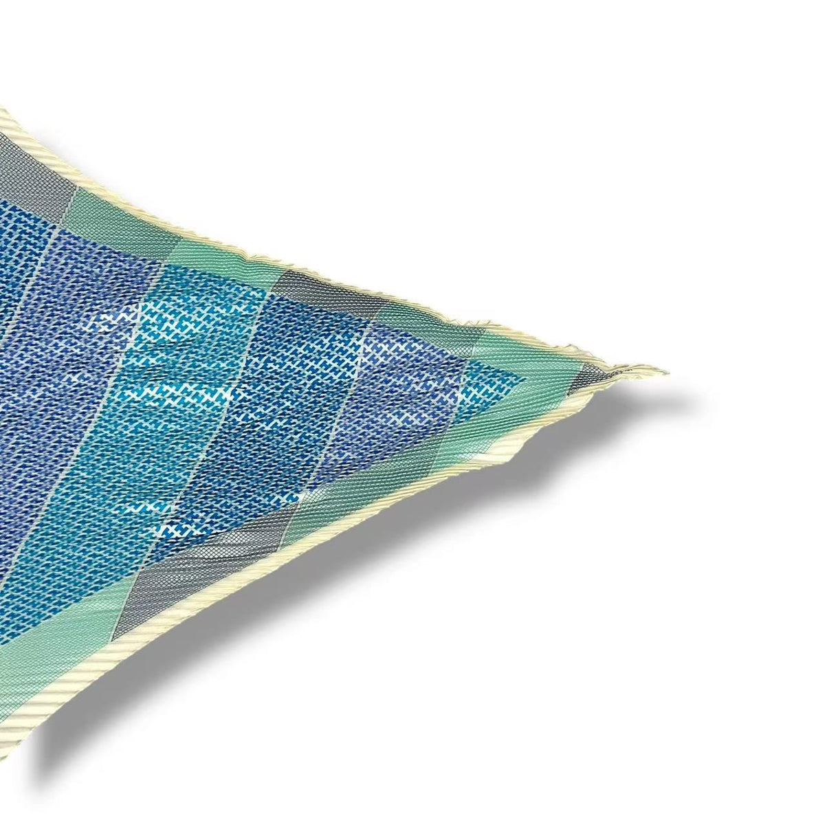 Hermes Pleats Scarf Silk Triangle Geant Blue — view 5