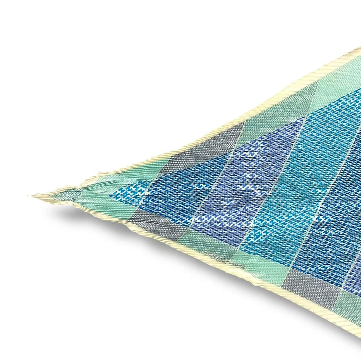 Hermes Pleats Scarf Silk Triangle Geant Blue — view 3