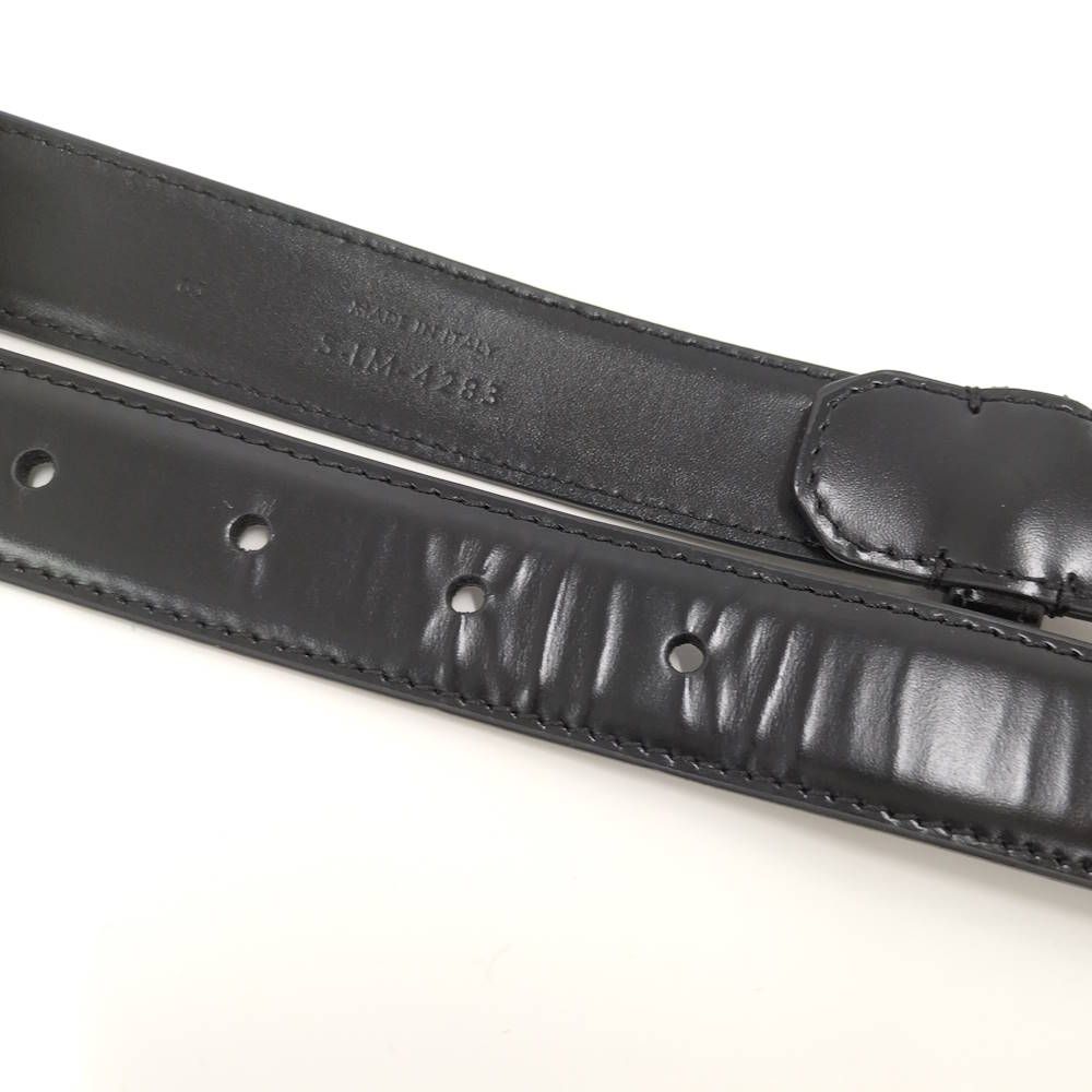 Celine Belt Triomphe Gold Leather Black — view 5