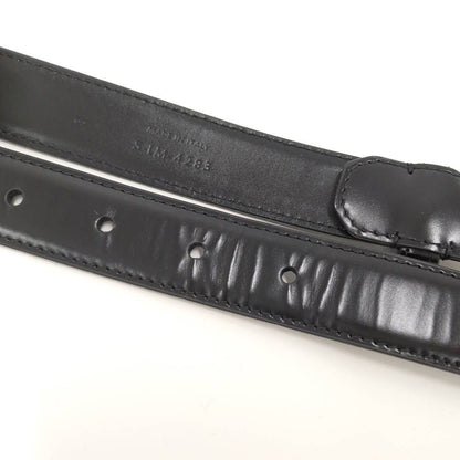Celine Belt Triomphe Gold Leather Black — view 5
