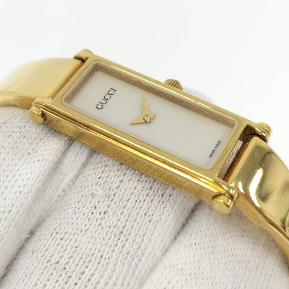 Gucci Bangle Watch Quartz SS Gold Shell — view 7