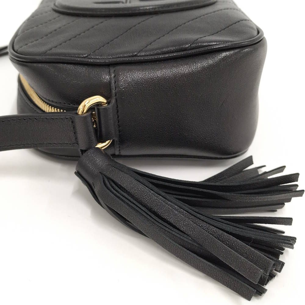 Gucci Blanc Dis Small Shoulder Bag Leather Black — view 5