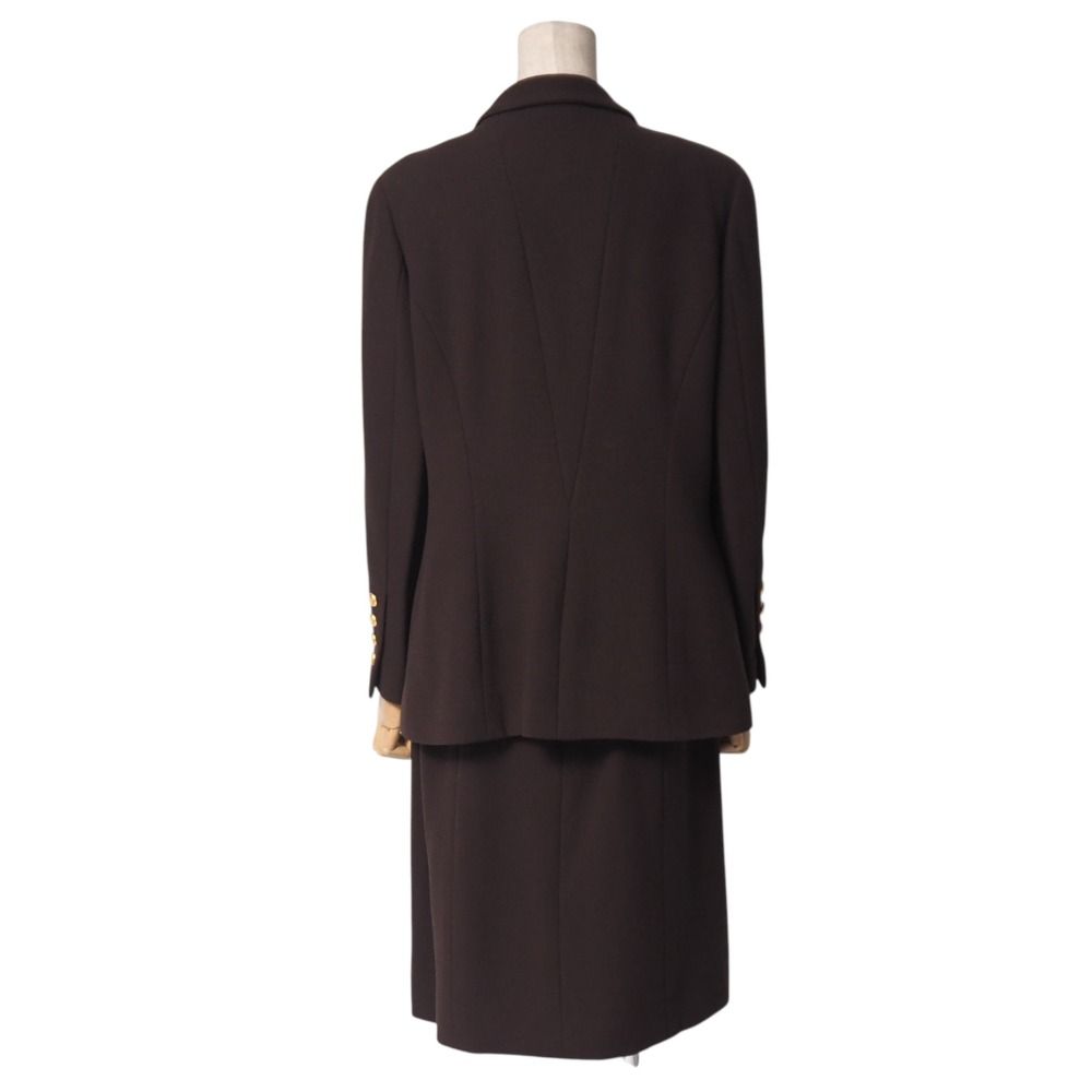 Chanel 96A Vintage Skirt Suit 42 Set Midi CC Logo — view 2