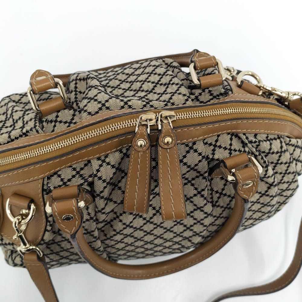 Gucci Ski 2-Way Bag Canvas Brown — view 7