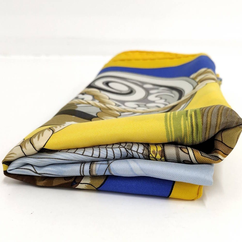 Hermes Carre 90 Scarf 100% Silk Yellow — view 3