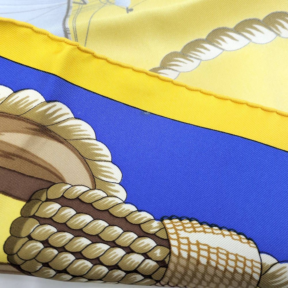 Hermes Carre 90 Scarf 100% Silk Yellow — view 7