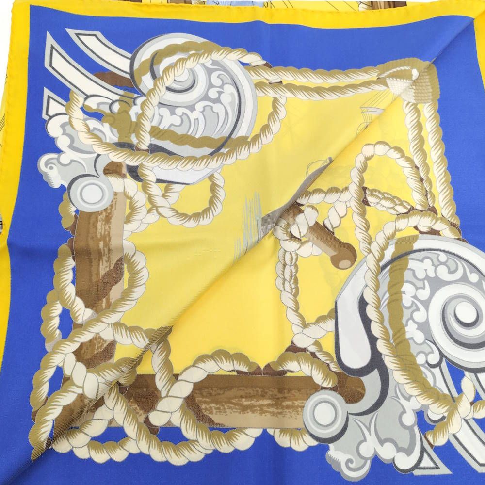 Hermes Carre 90 Scarf 100% Silk Yellow — view 6