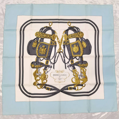 Hermes Scarf Light Blue