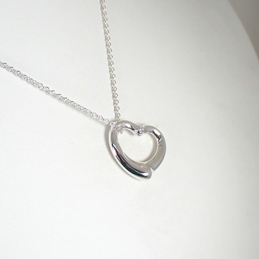 Tiffany & Co 925 Diamond Open Heart Pendant — view 3