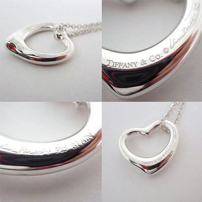 Tiffany & Co 925 Diamond Open Heart Pendant — view 7