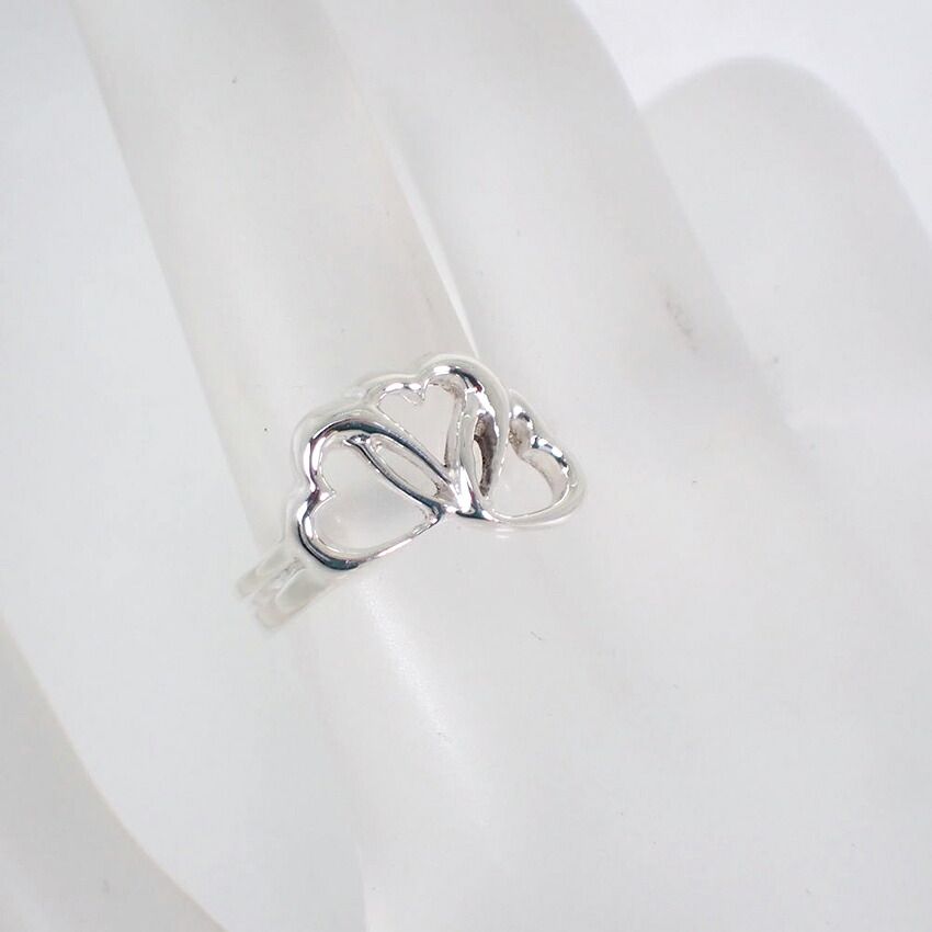 Tiffany & Co 925 Triple Heart Ring — view 5