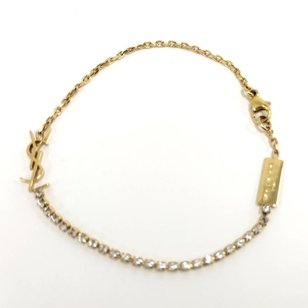 Saint Laurent Bracelet Cassandra Rhinestone Plated Gold — view 6