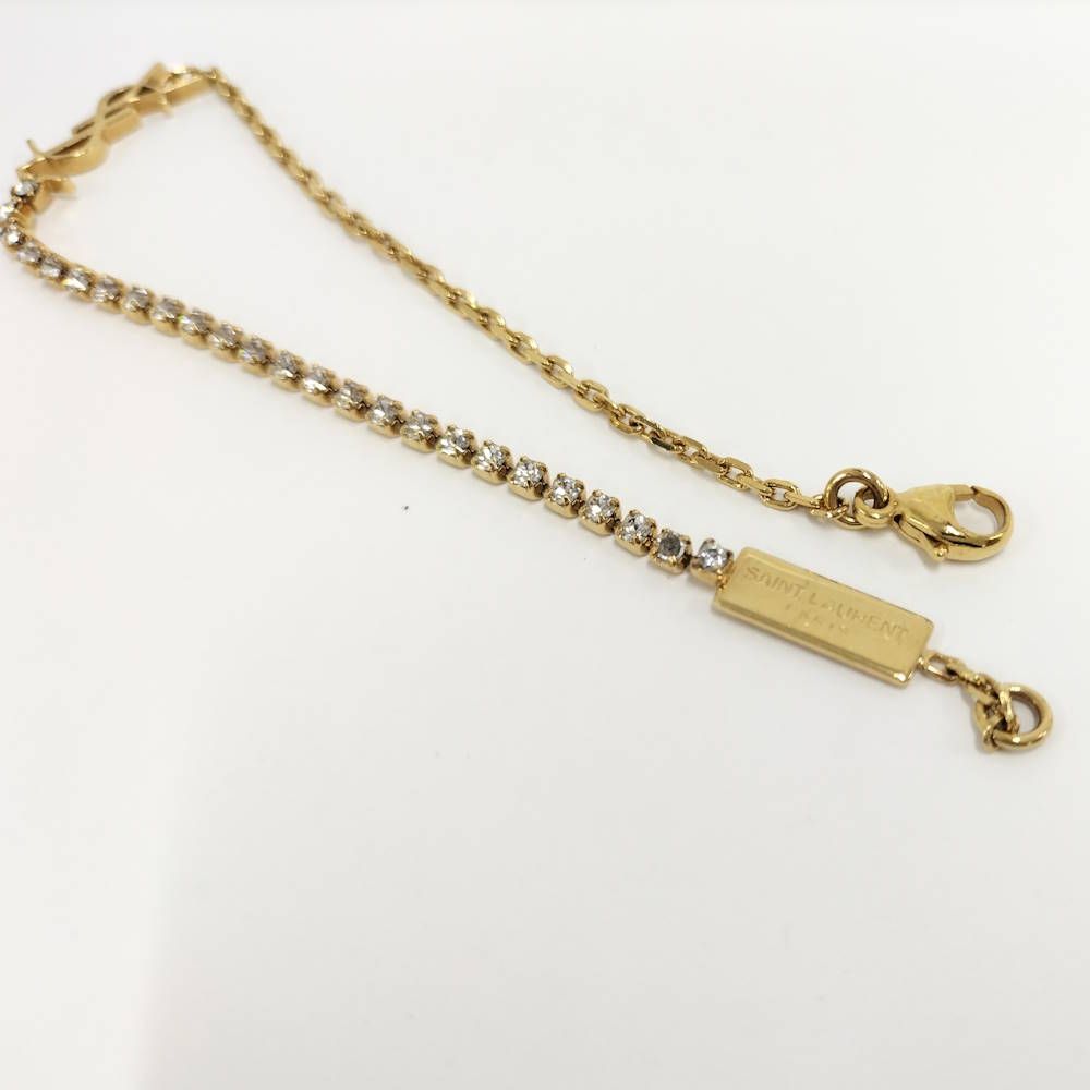 Saint Laurent Bracelet Cassandra Rhinestone Plated Gold — view 5