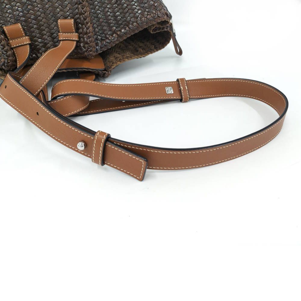 Loewe Hammock 2-Way Handbag Buffalo Leather Brown — view 5