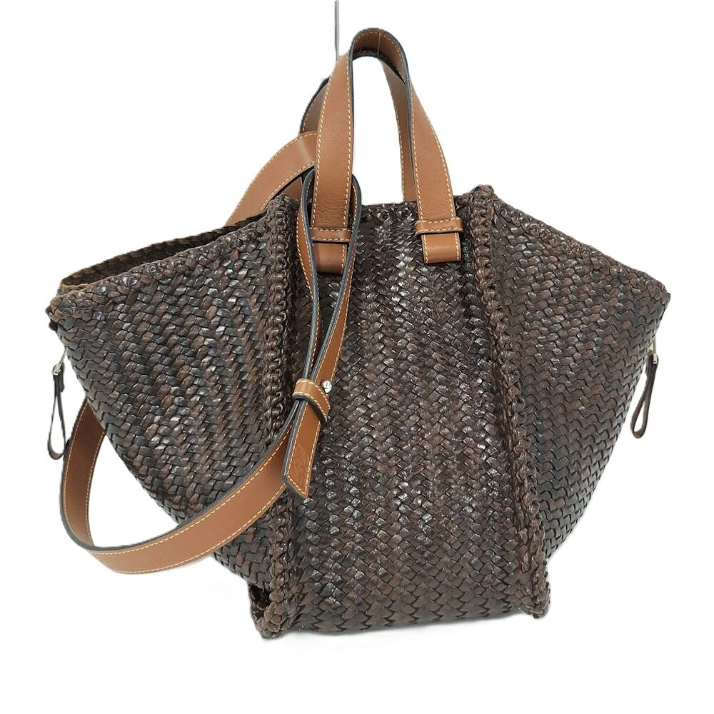 Loewe Hammock 2-Way Handbag Buffalo Leather Brown
