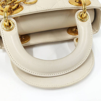 Dior Lady Dior 2-Way Bag Leather Ivory — view 7