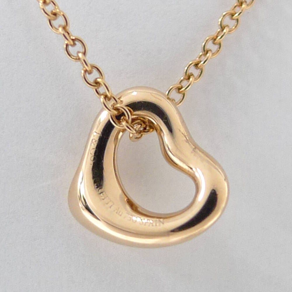 Tiffany & Co Necklace Open Heart 18K Pink Gold — view 2
