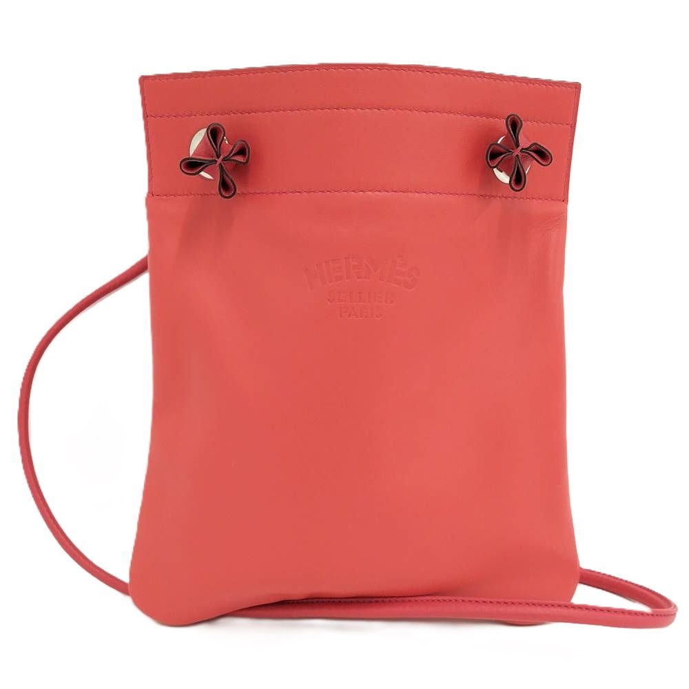 Hermes Ali Nu Shoulder Bag Leather Pink