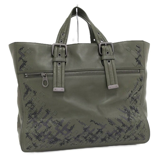 Bottega Veneta Tote Bag Intrecciato Leather Khaki