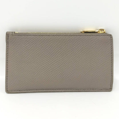 Celine Zipped Compact Card Holder Fragment Case Leather Gray — view 2