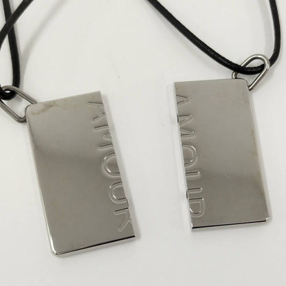 Hermes Symbol Amour Necklace Pair Plated Silver — view 2