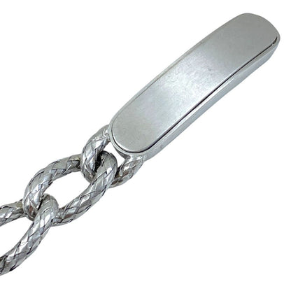 Bottega Veneta Chain Bracelet ID Intrecciato Silver Color Simple — view 6