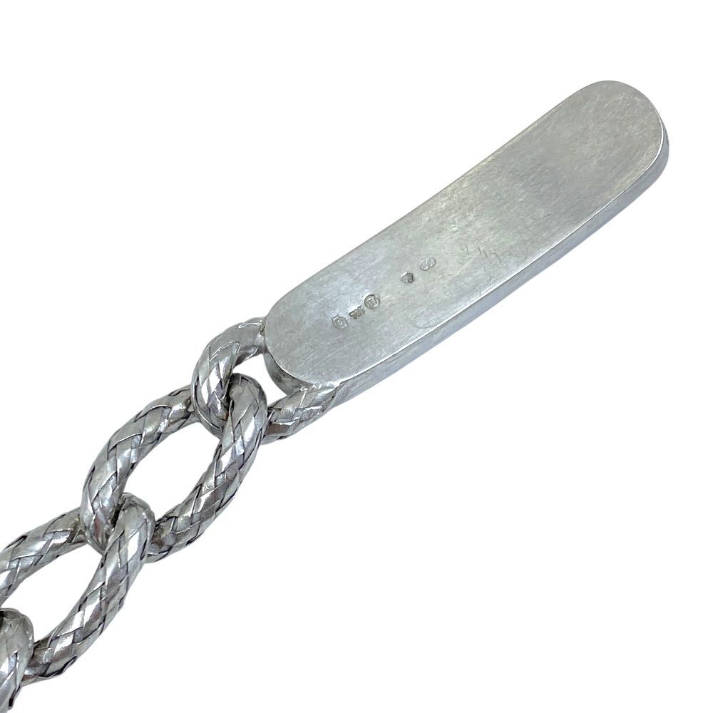 Bottega Veneta Chain Bracelet ID Intrecciato Silver Color Simple — view 8