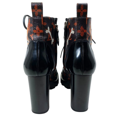 Louis Vuitton Cat Glam Star Trail Short Boots Leather Brown Black High Quality — view 4
