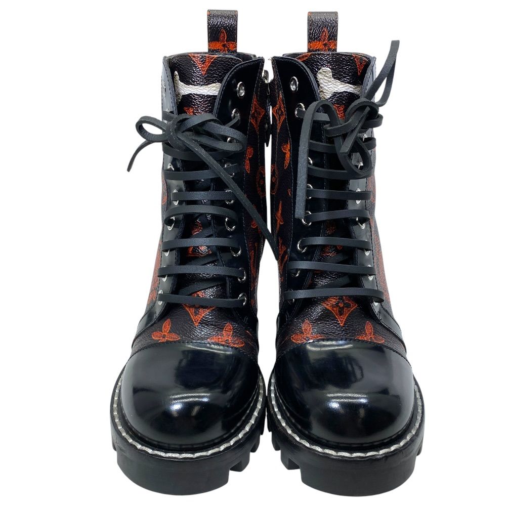 Louis Vuitton Cat Glam Star Trail Short Boots Leather Brown Black High Quality — view 2