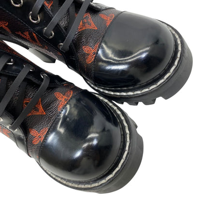Louis Vuitton Cat Glam Star Trail Short Boots Leather Brown Black High Quality — view 6
