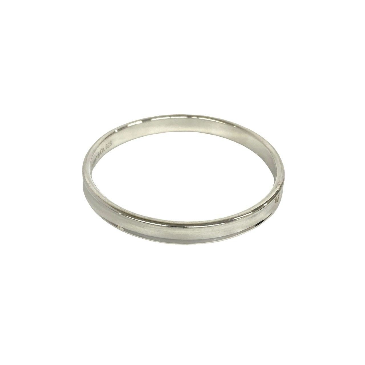 Tiffany & Co Box Vintage Narrow Bangle 925 Sterling Silver Bracelet — view 4