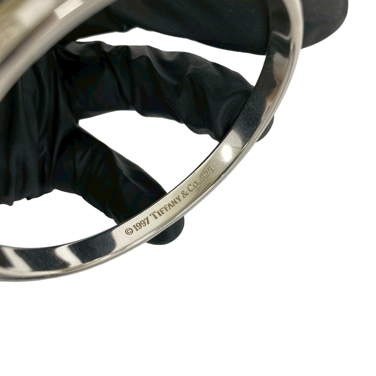Tiffany & Co Box Vintage Narrow Bangle 925 Sterling Silver Bracelet — view 2