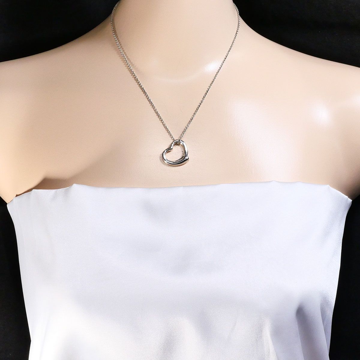 Tiffany & Co Open Heart 925 Sterling Silver Necklace 40 — view 6