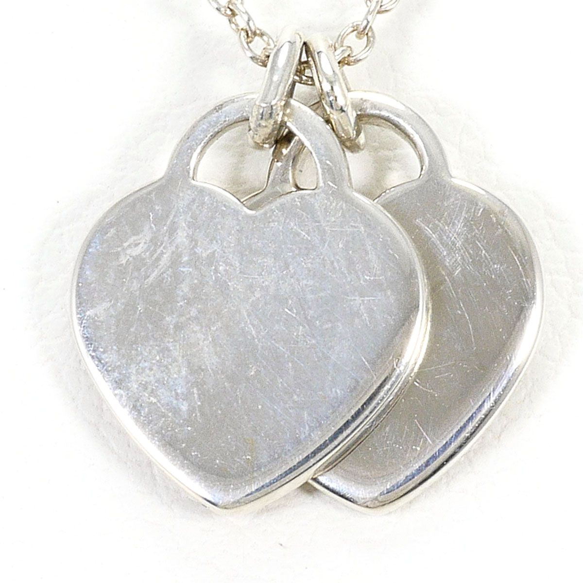 Tiffany & Co Double Heart 925 Sterling Silver Necklace 41 — view 3