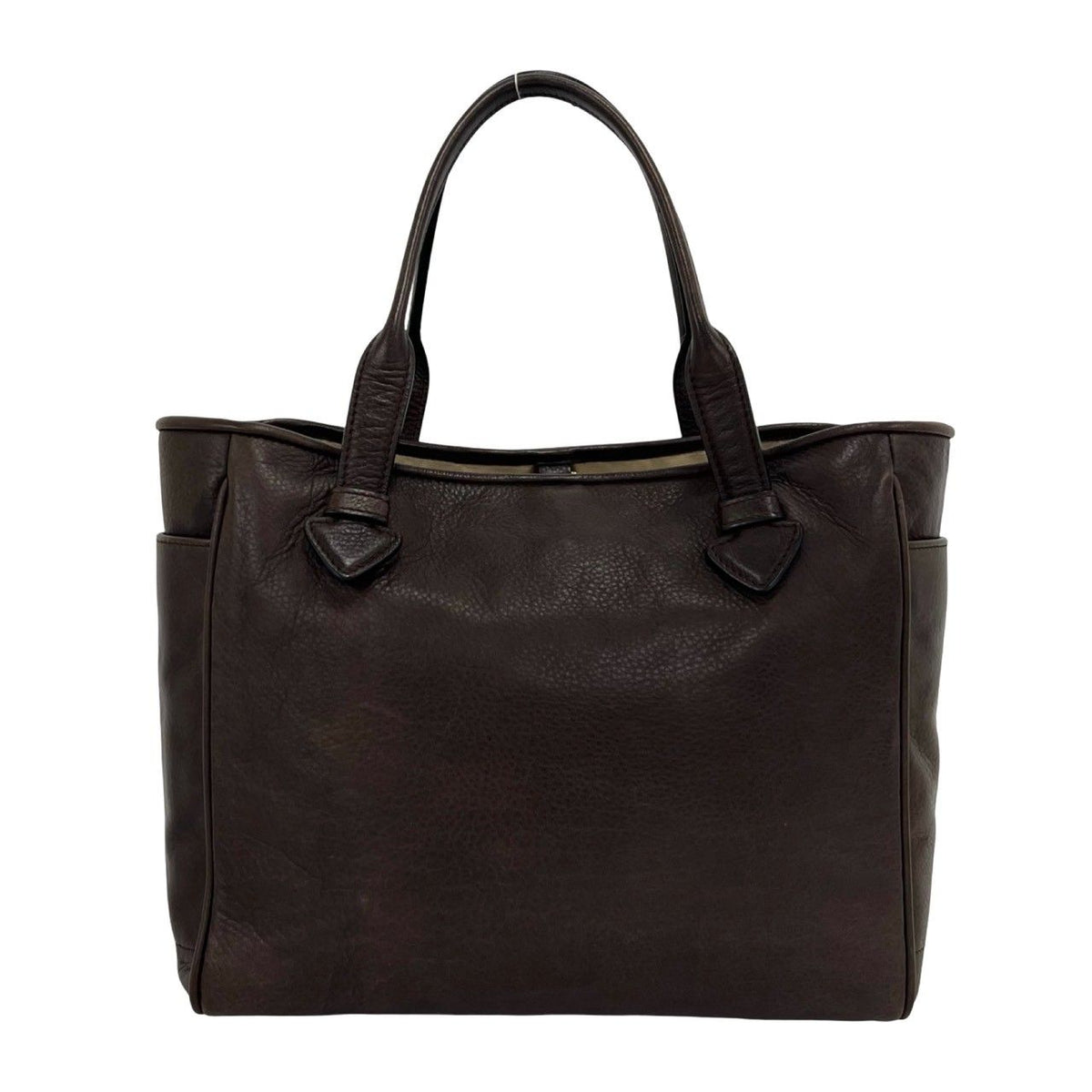 Loewe Heritage Log Leather Tote Shoulder Bag Brown — view 3