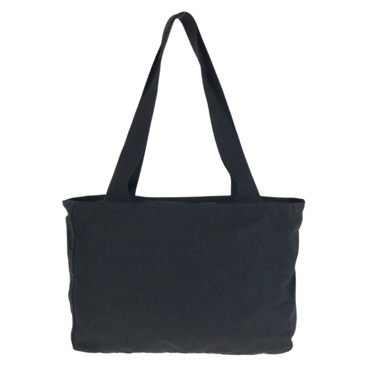 Prada Tessuto Black Silver Nylon Tote Shoulder Bag — view 2