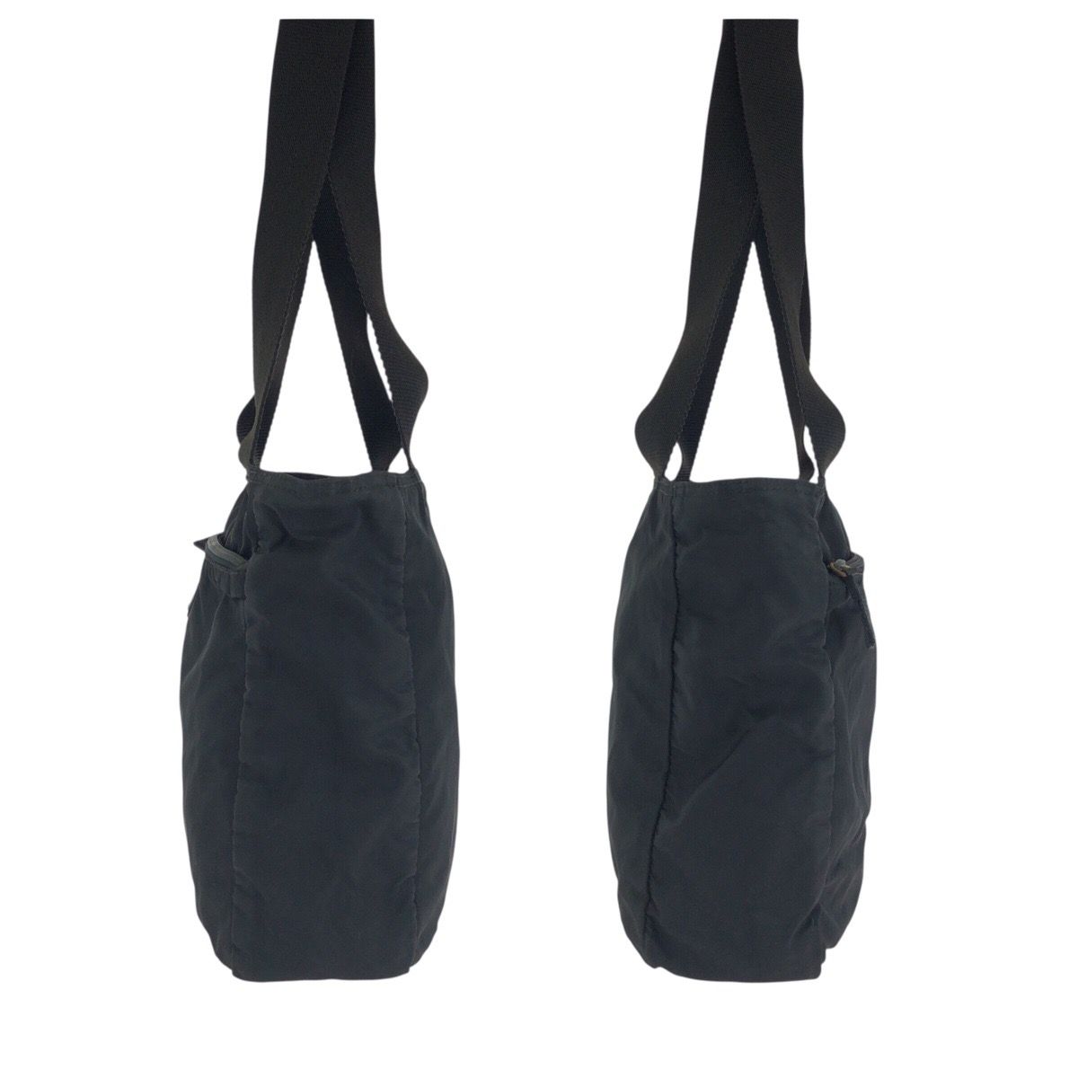 Prada Tessuto Black Silver Nylon Tote Shoulder Bag — view 8