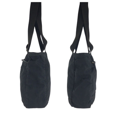 Prada Tessuto Black Silver Nylon Tote Shoulder Bag — view 8
