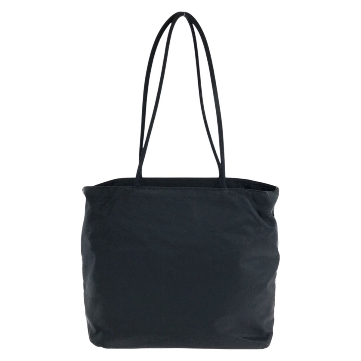 Prada Tessuto Black Silver Nylon Tote Shoulder Bag — view 2