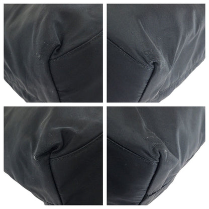 Prada Tessuto Black Silver Nylon Tote Shoulder Bag — view 3