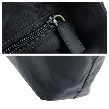 Prada Tessuto Black Silver Nylon Tote Shoulder Bag — view 6
