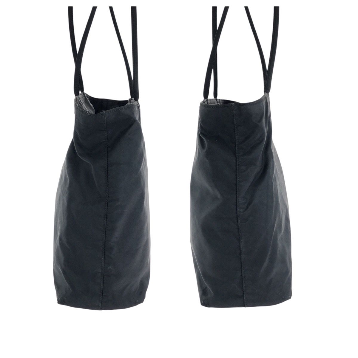 Prada Tessuto Black Silver Nylon Tote Shoulder Bag — view 8