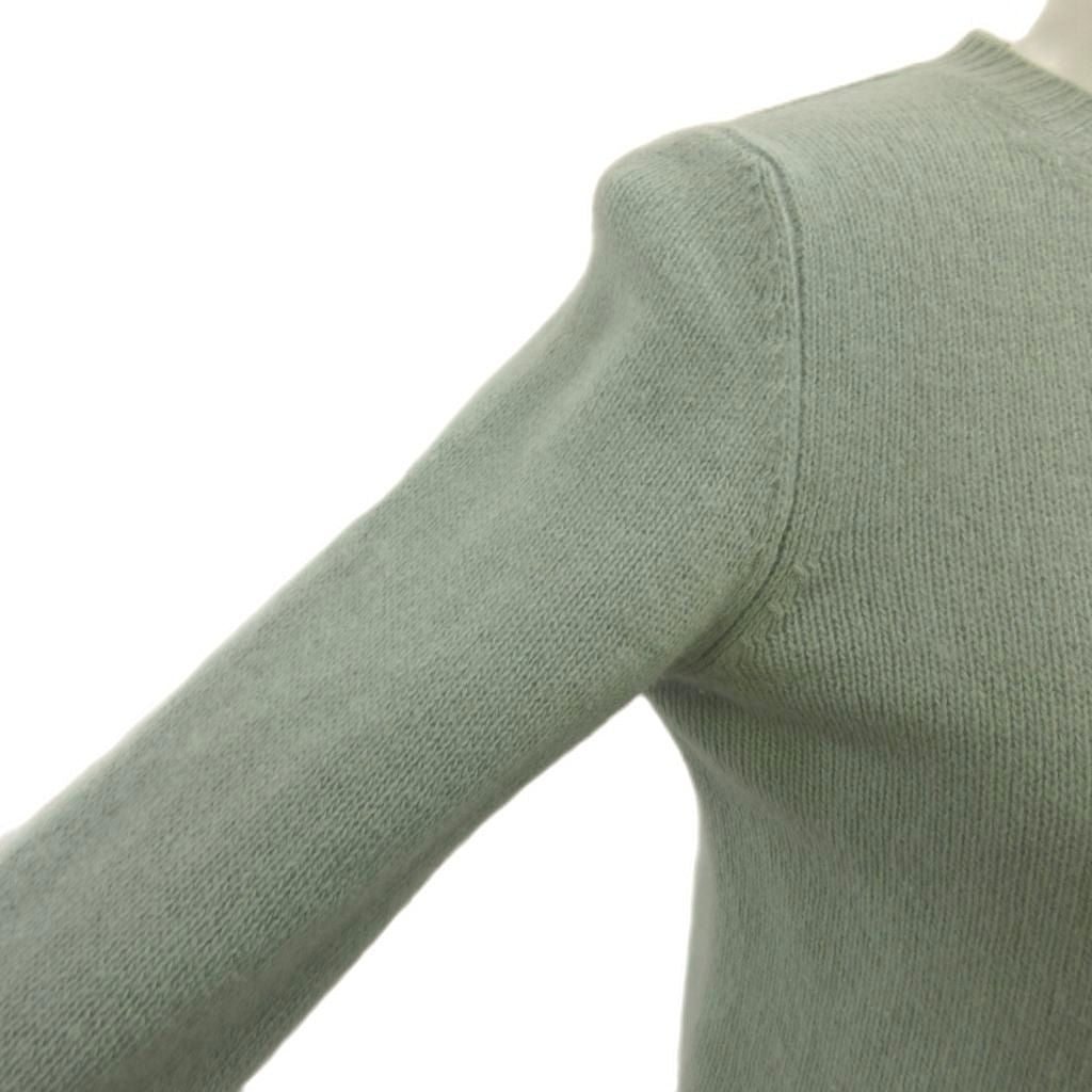 Prada Knit Cardigan Wool 38 Mint Green Round Neck Long Sleeve NP — view 4